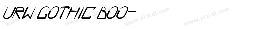 URW Gothic Boo字体转换